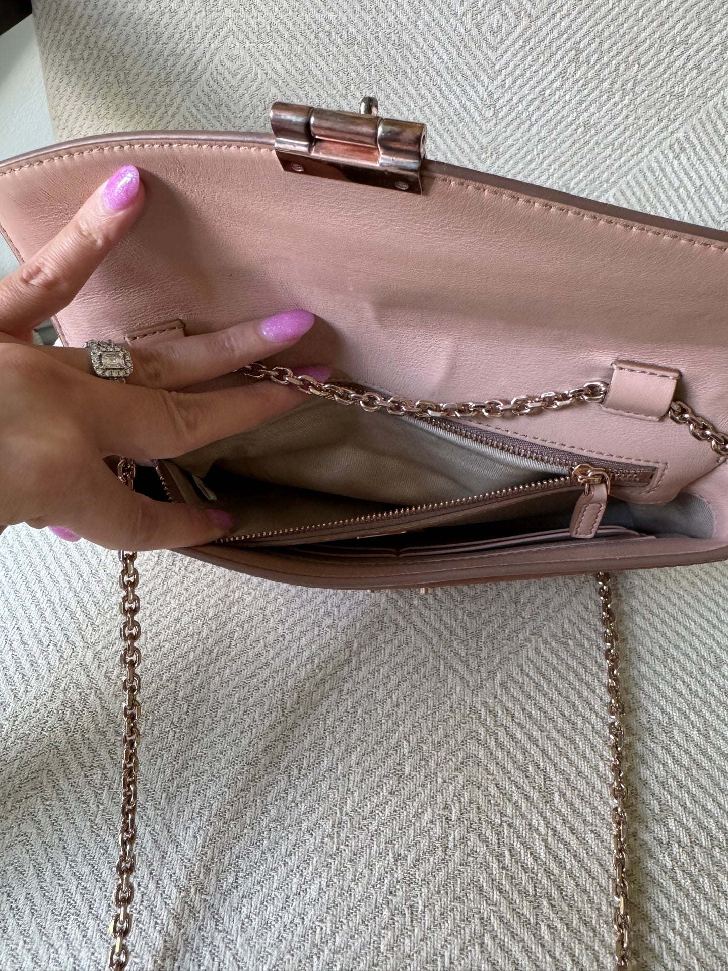 MCM Rose Gold Clutch Crossbody