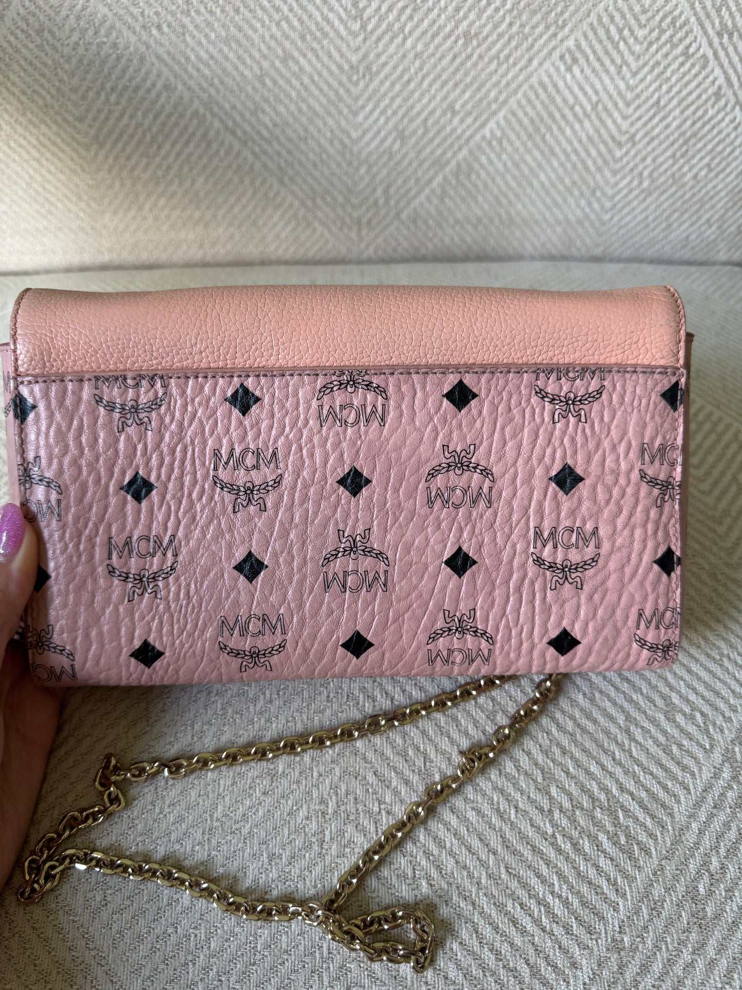 MCM Millie Soft Pink Clutch/Crossbody Bag