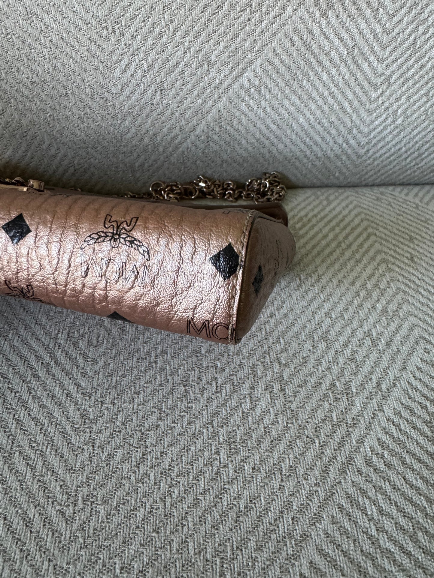 MCM Rose Gold Clutch Crossbody