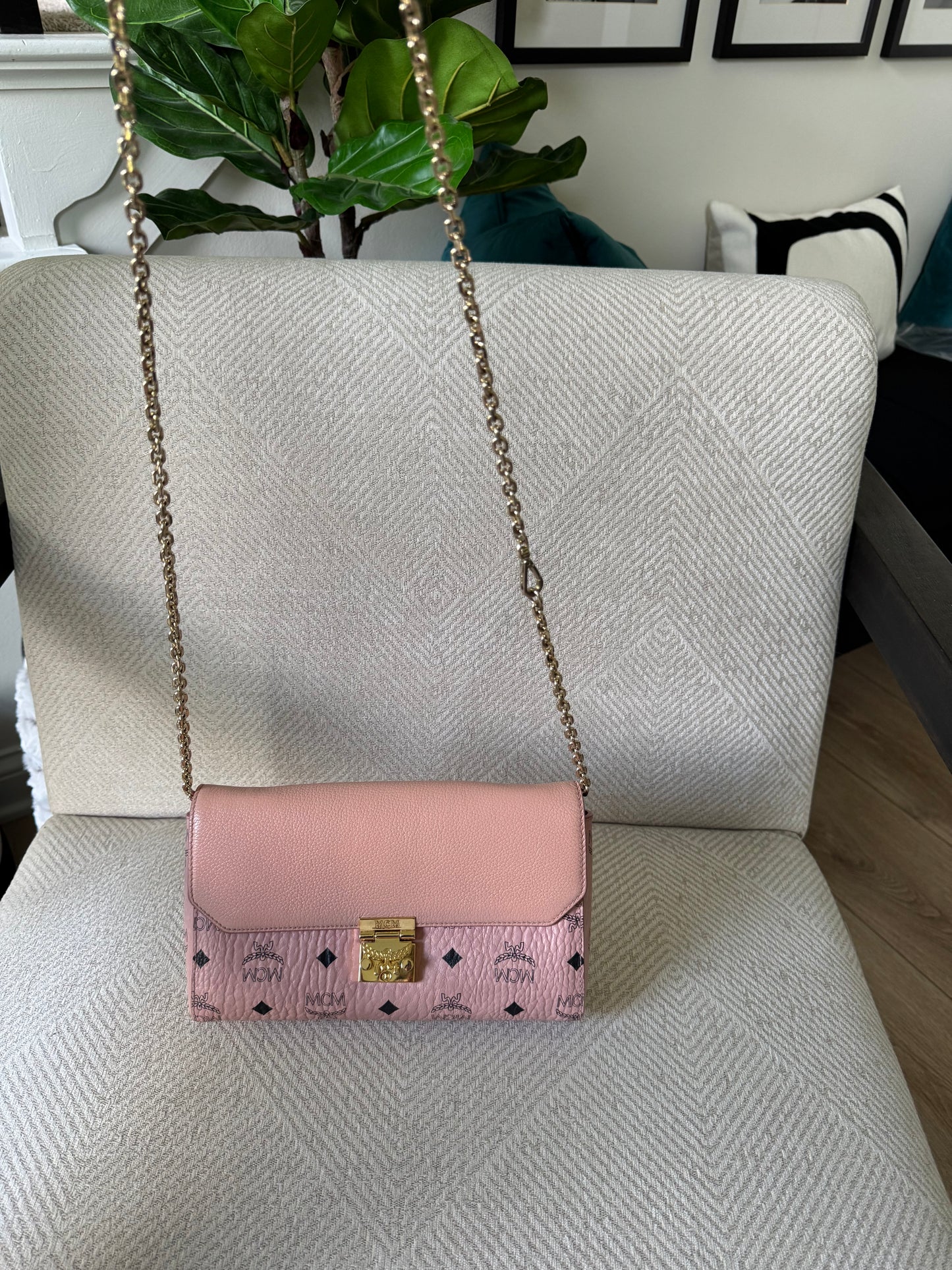 MCM Millie Soft Pink Clutch/Crossbody Bag