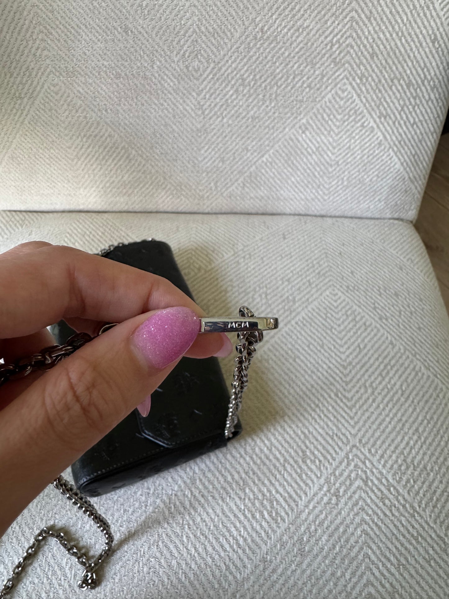 MCM Black Leather Crossbody