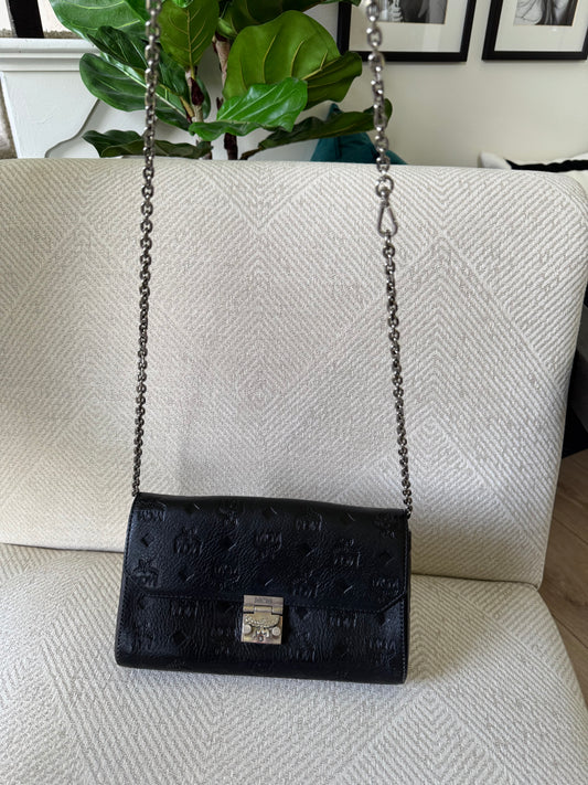 MCM Black Leather Crossbody