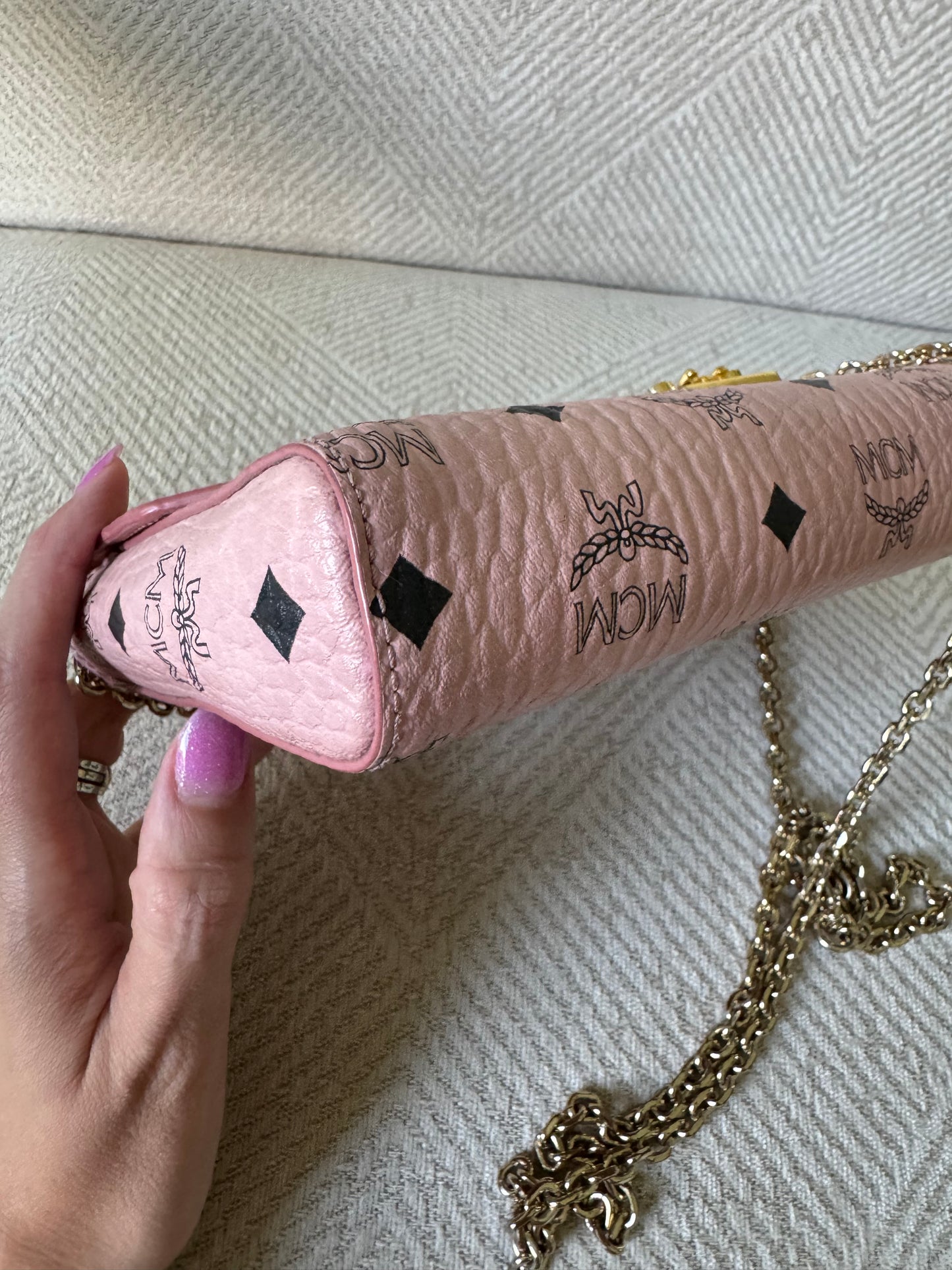 MCM Millie Soft Pink Clutch/Crossbody Bag