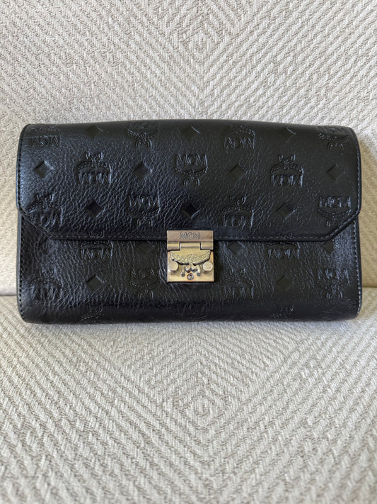 MCM Black Leather Crossbody