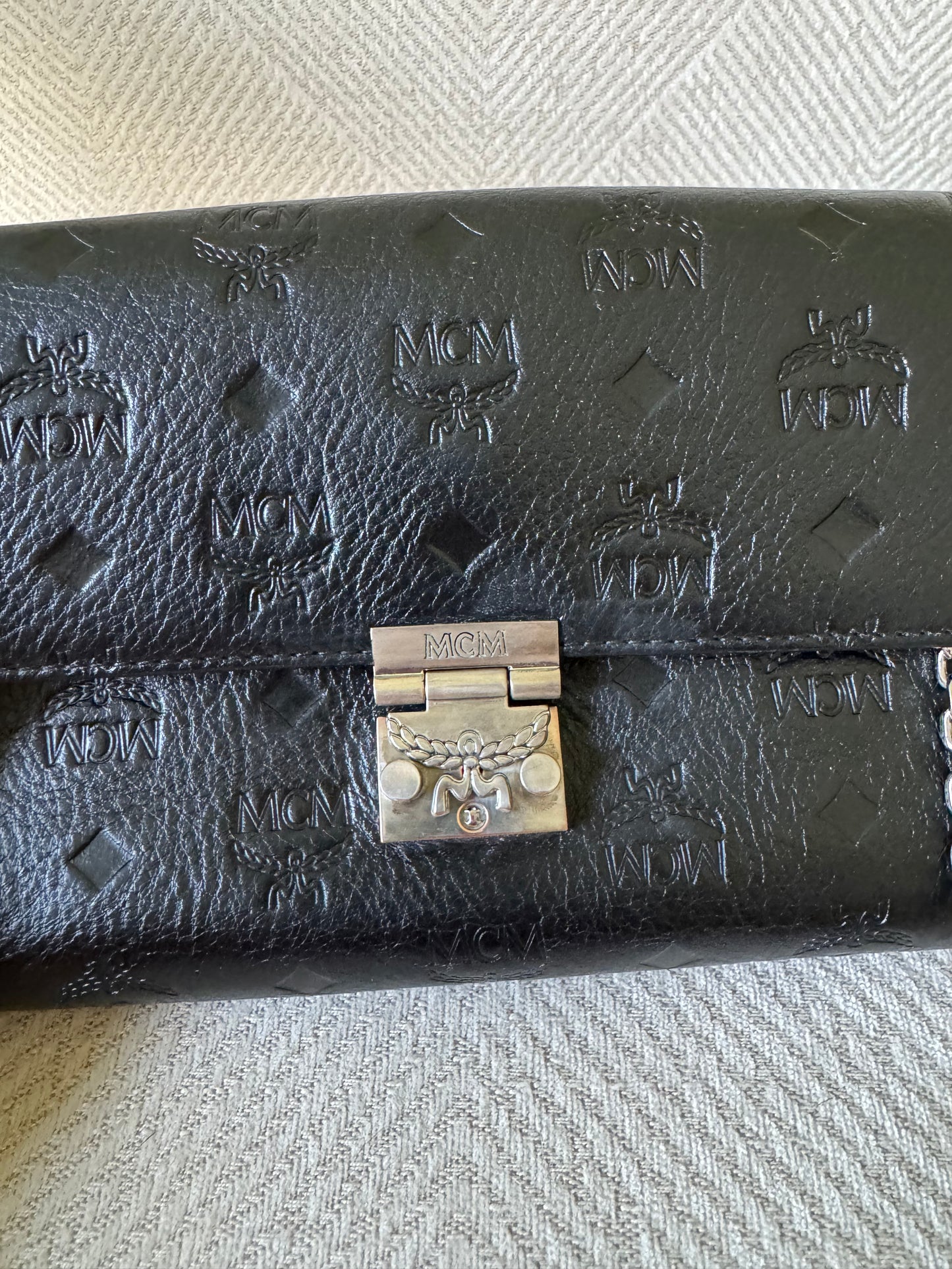 MCM Black Leather Crossbody
