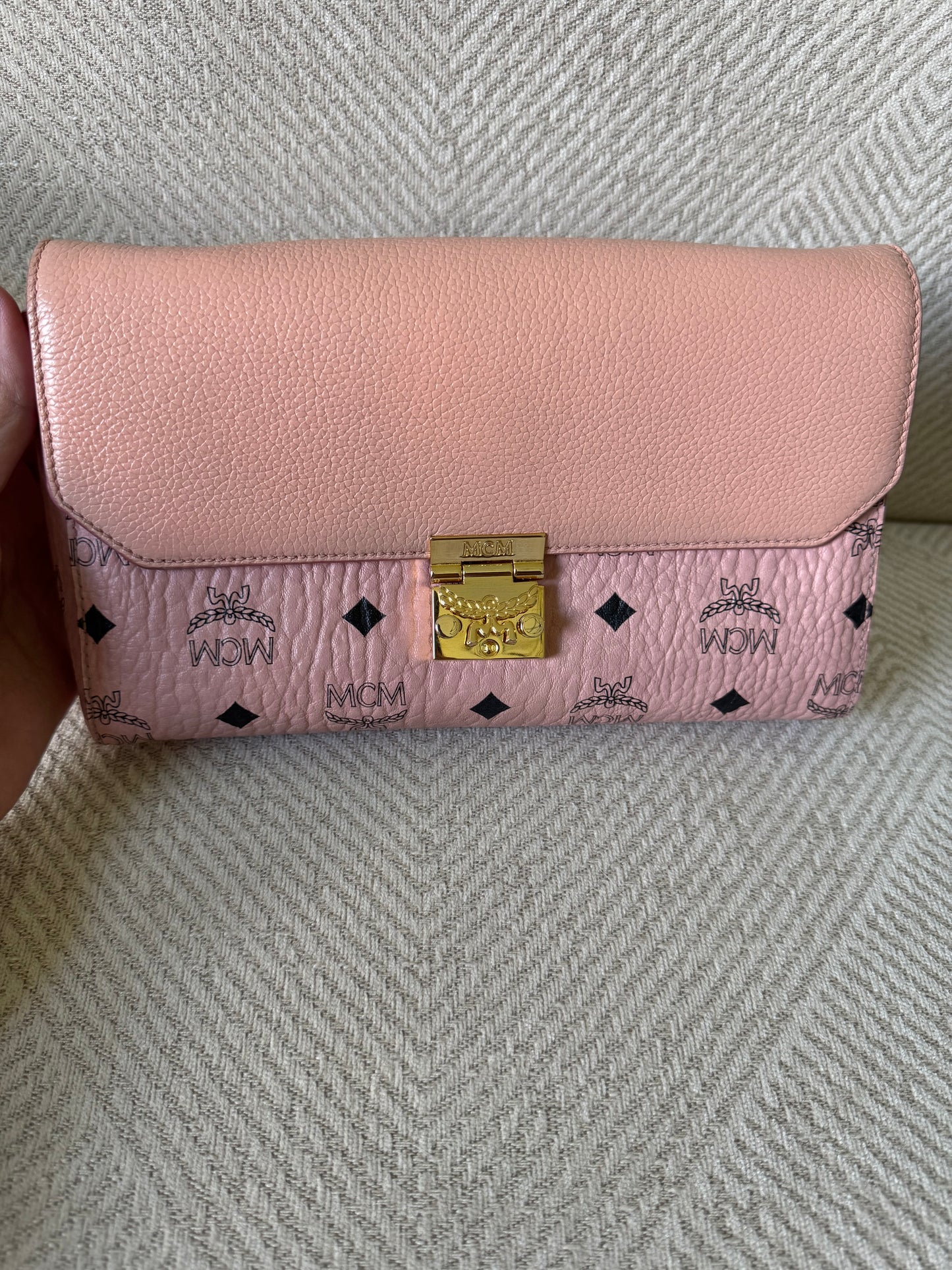 MCM Millie Soft Pink Clutch/Crossbody Bag